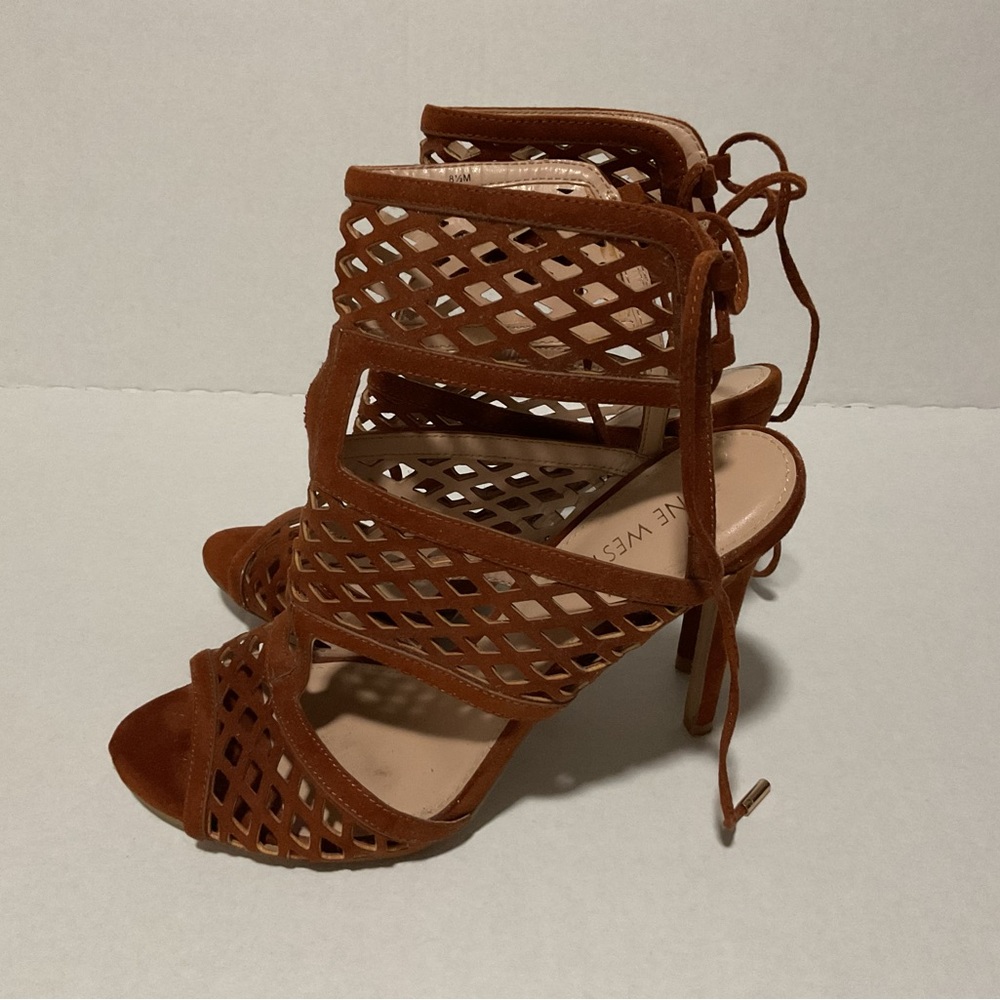 Nine West Brown Cutout Sandals